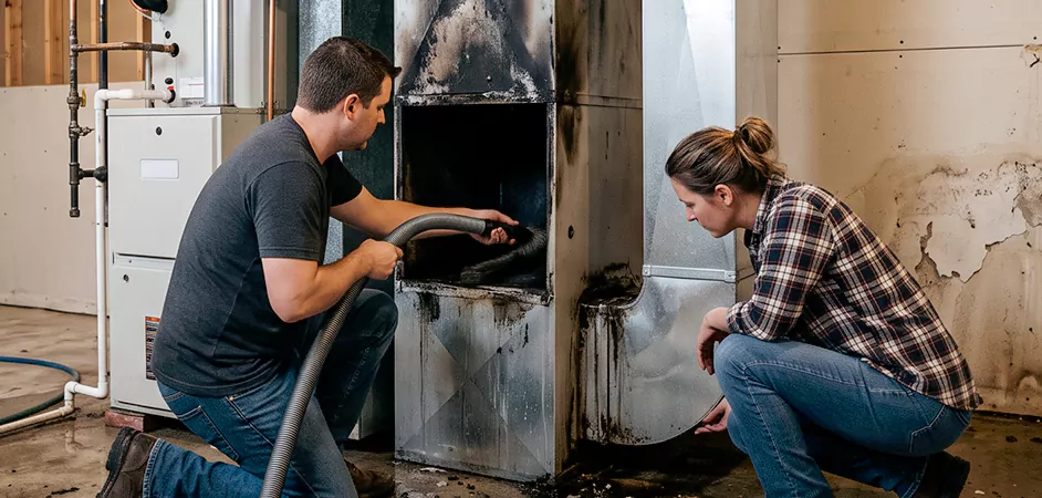 Fire and Flood Duct Restoration in North Bergen, NJ