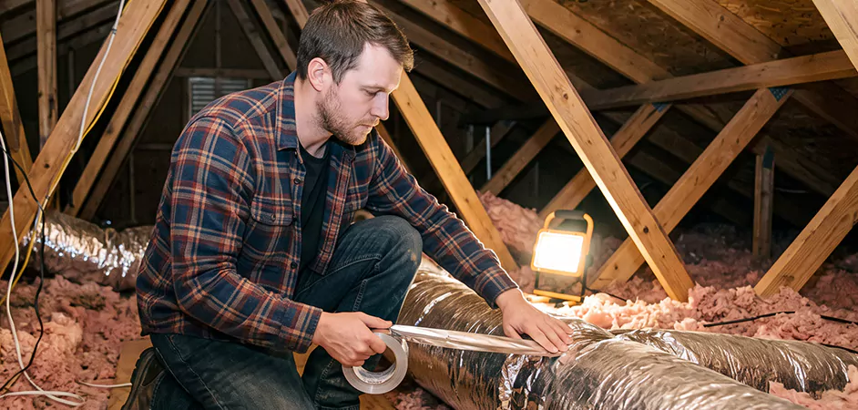 Attic Duct Sealing and Insulation in North Bergen